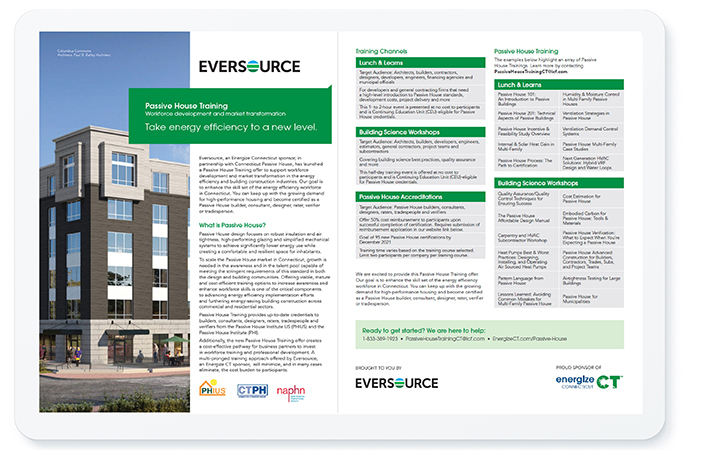 Eversource Passive House One Pager