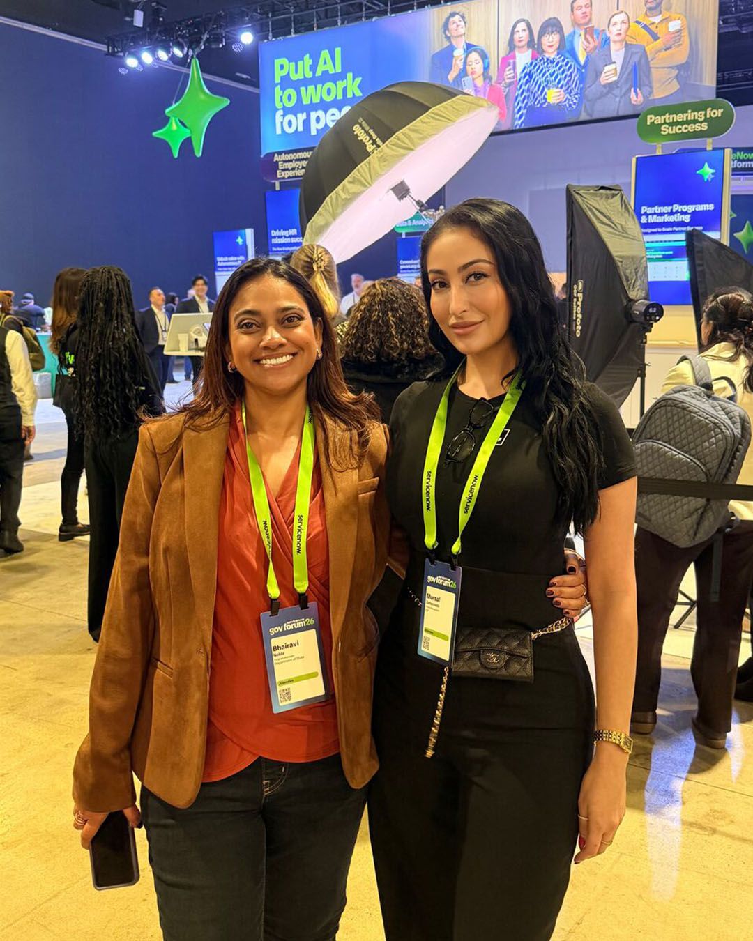 Two ICF employees at the ServiceNow Government Forum