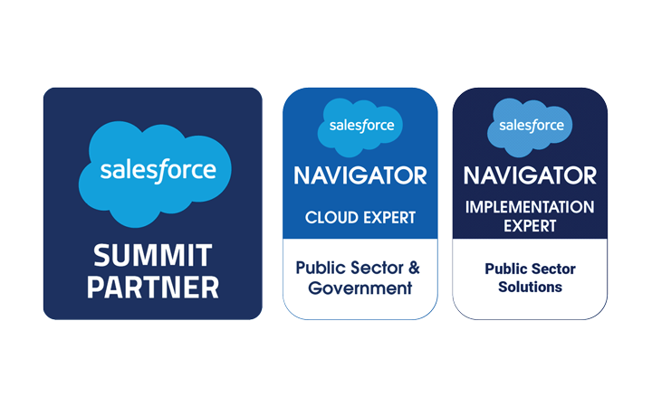 Salesforce and ICF partnership badges