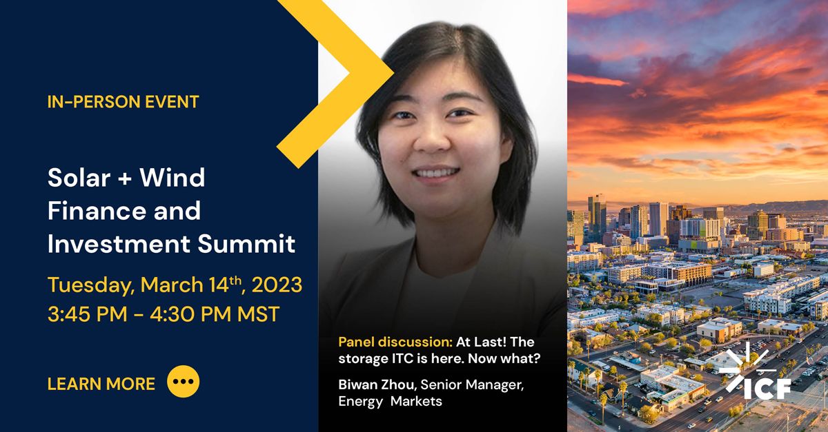 Infocast Solar and Wind Finance and Investment Summit ICF