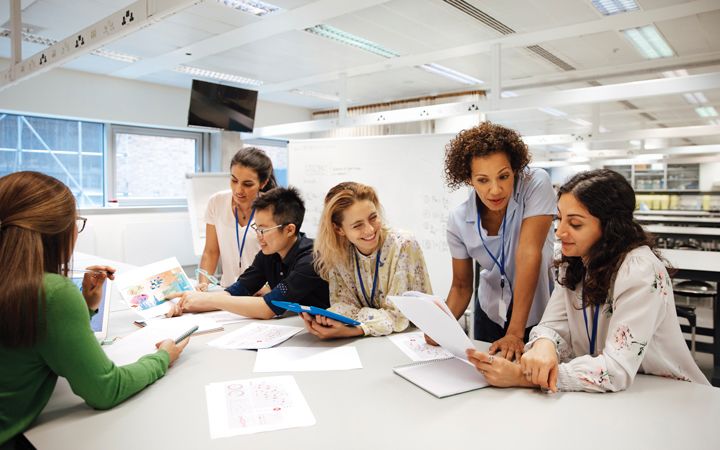 Education students gathering to discuss topics