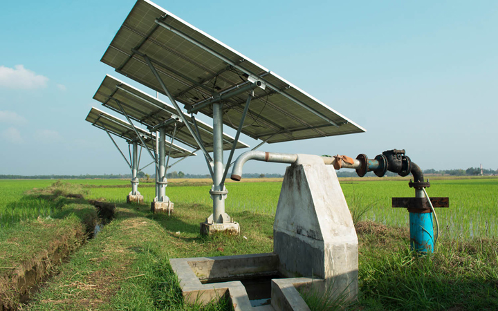 global climate awareness solar powered well