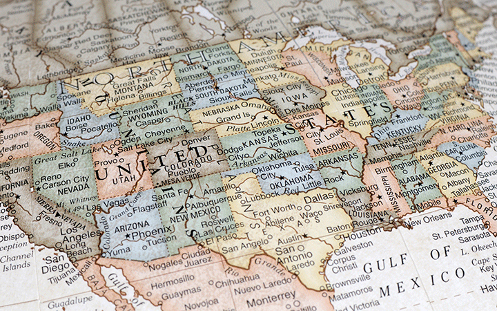 state and local united states map