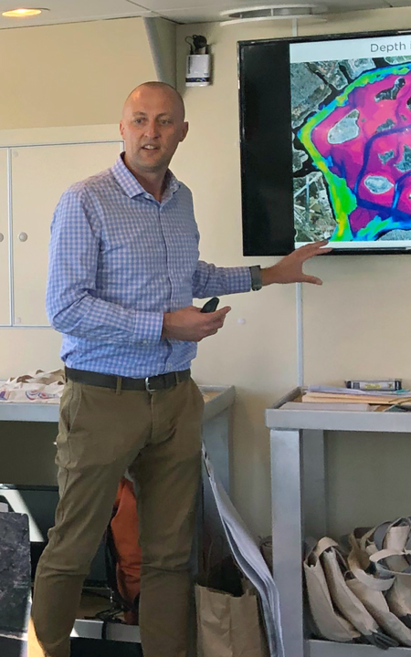 Adam Parris presenting