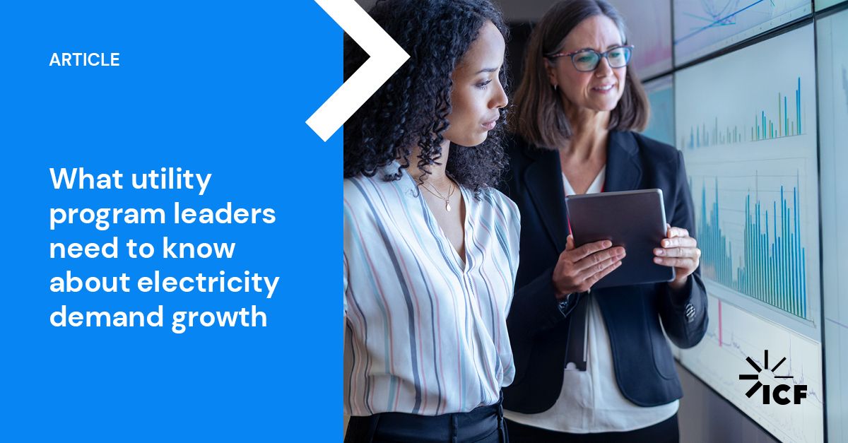 Utility Program Leaders and Electricity Demand Growth | ICF