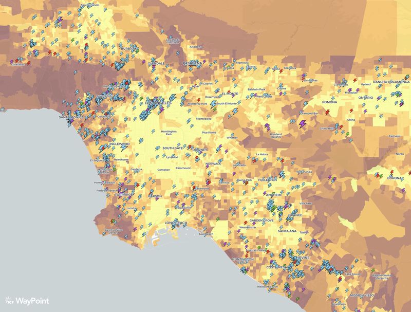 LA EV readiness map