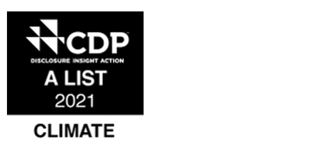 CDP A List 2021 Climate award logo screen grab 