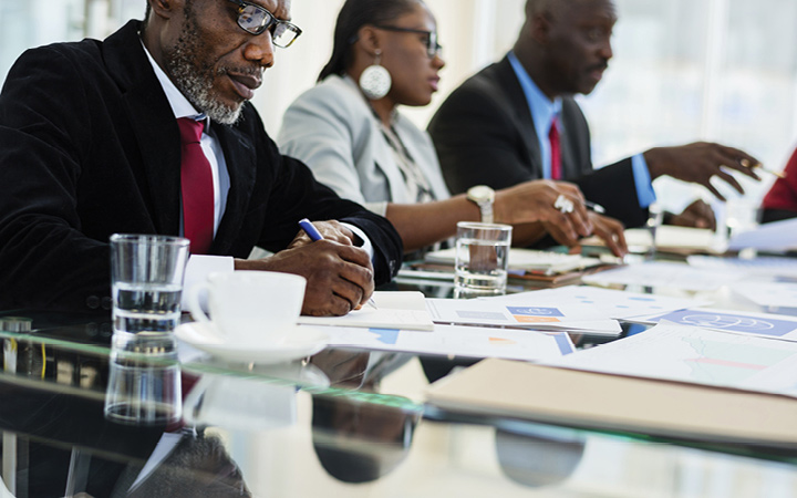 People in a business meeting