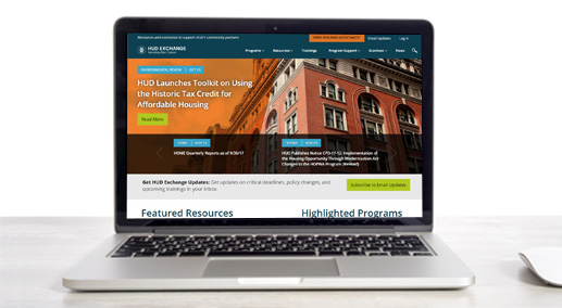 Computer with HUD Exchange wesite