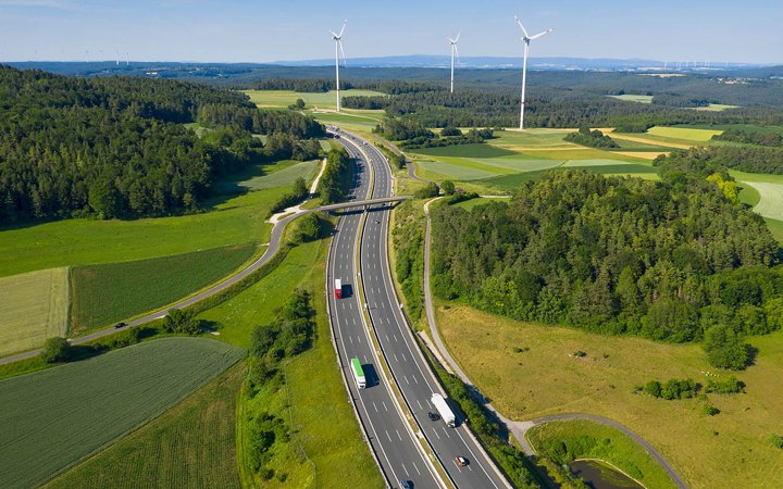 GHG Mitigation article - Highway road with natural landscape view