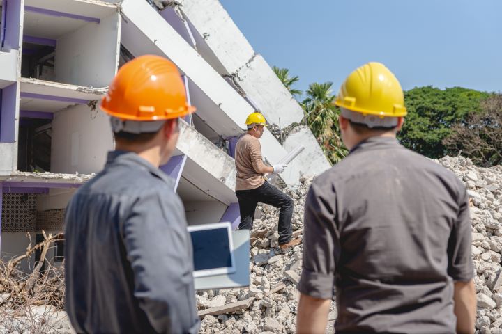 construction at disaster site