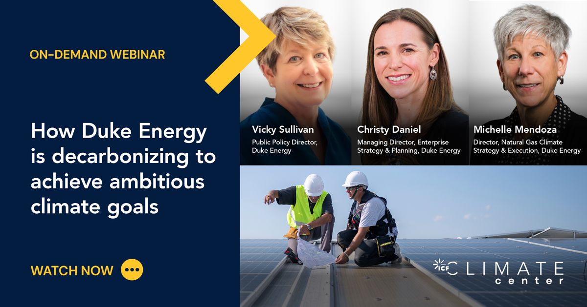 Duke Energy is Decarbonizing to Achieve Ambitious Climate Goals | ICF