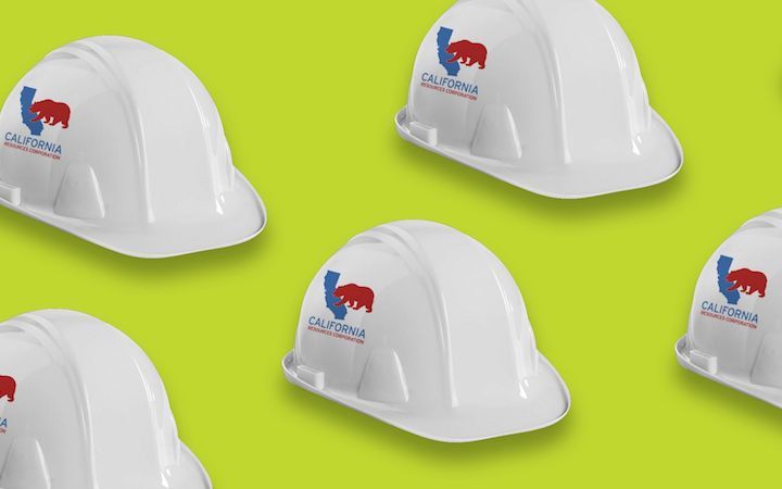 California Resources Corporation hard hats green background