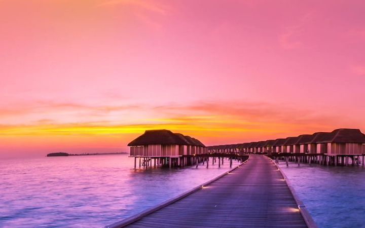 Beach in India during sunset