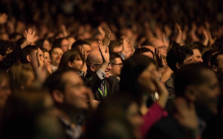 Audience clapping