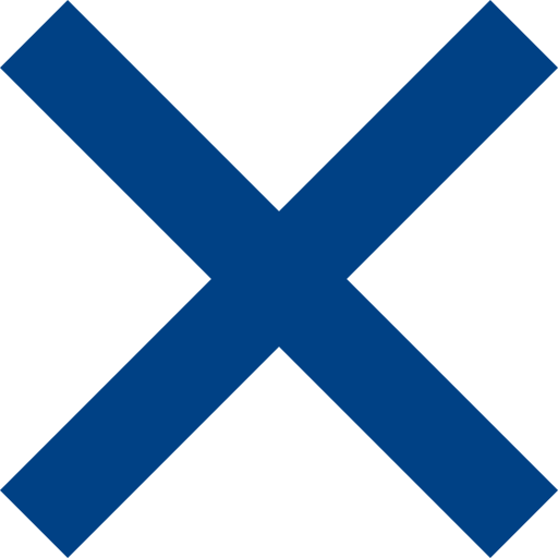 Bold X - dark blue